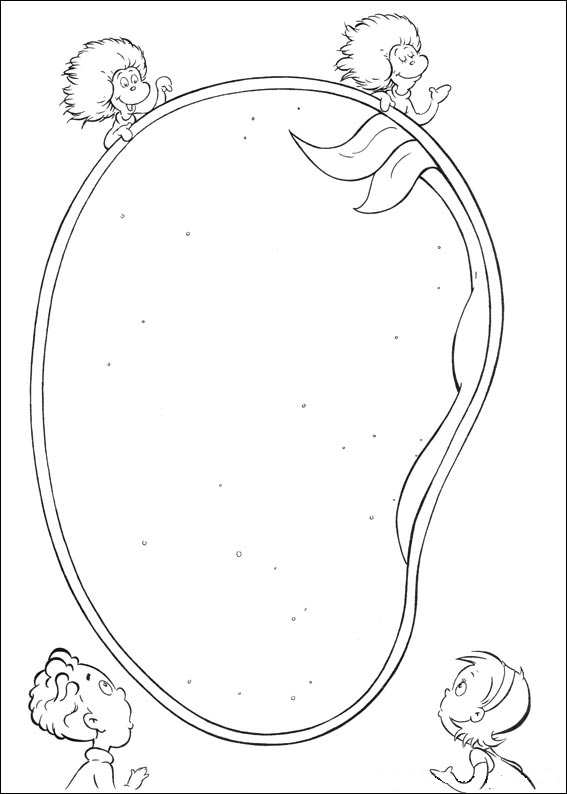 Plansa de colorat cu Cat in the hat 91 95
